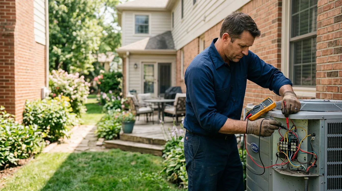 HVAC technician working near Custer, KY